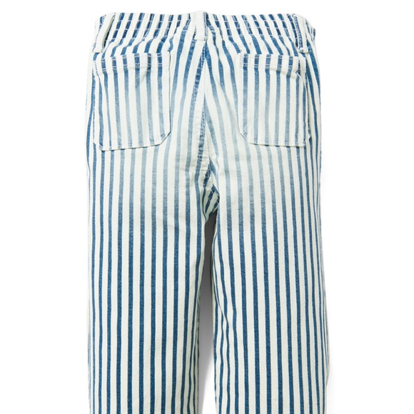 Indigo Railroad Stripe Denim Culotte Jeans - Picture 3 of 4